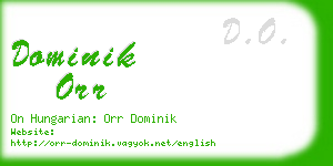 dominik orr business card